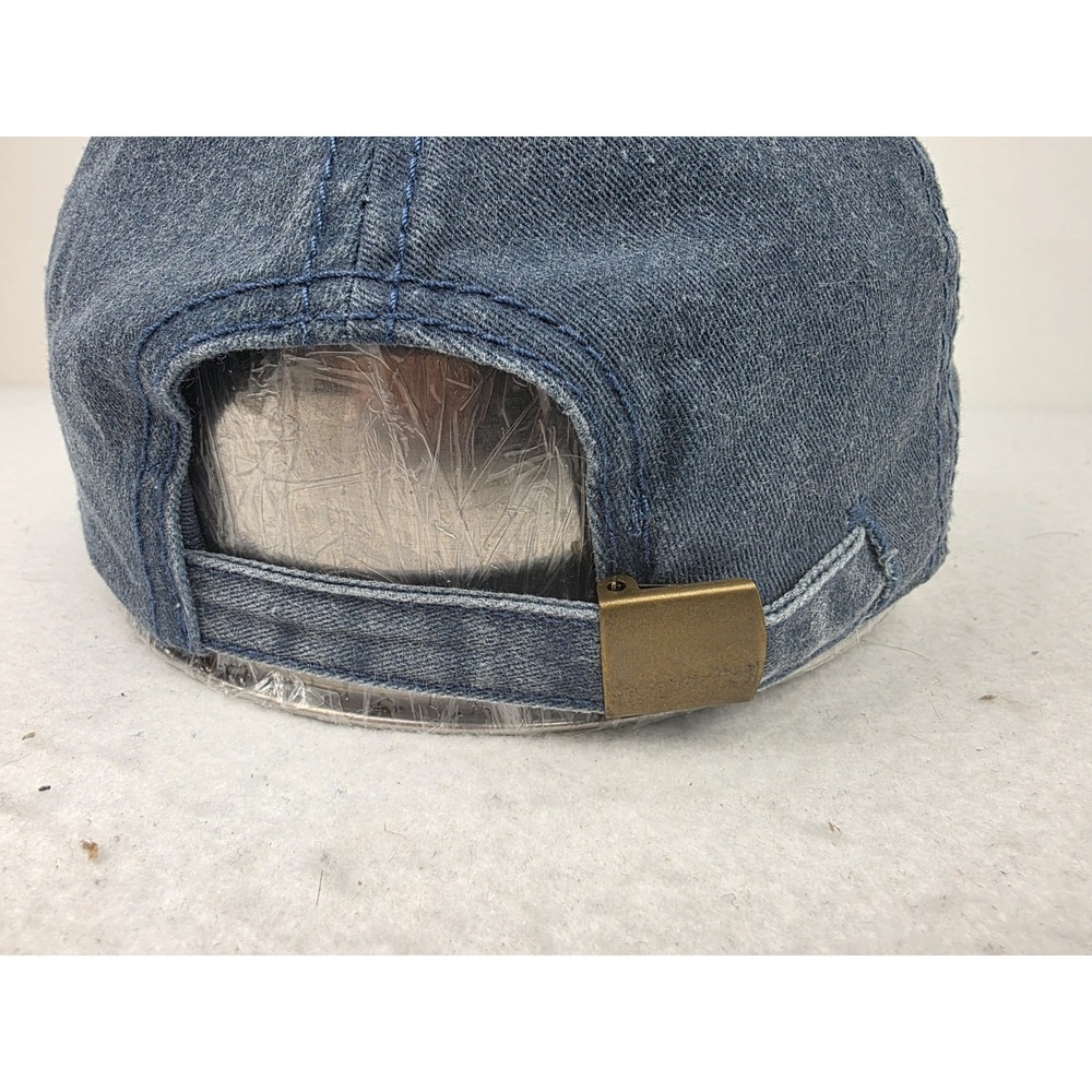 Vintage Bob Seger Denim‎ Blue Embroidered Spellout Logo Strapback Hat Adjustable - Picture 4 of 8